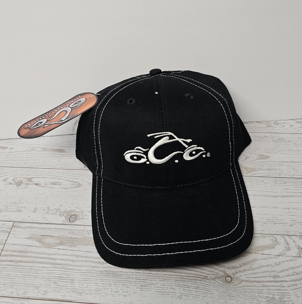 Black Baseball Cap With White Logo
